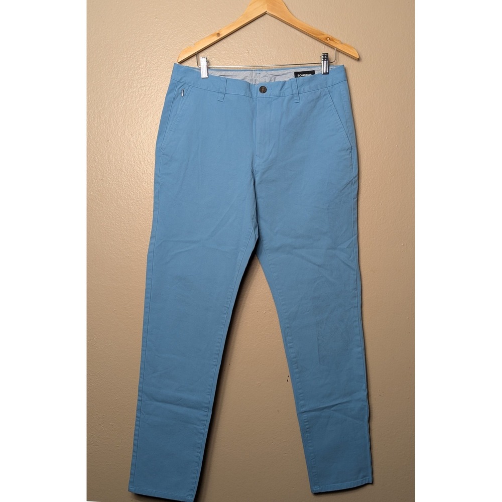 Bonobos Chinos Mens 33x32 Blue Slim Taper Stretch Cotton Casual Pants BPT10629V